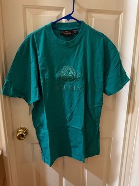 Vintage Disney Originals Teal Mickey Embroidered T-Shirt L/XL